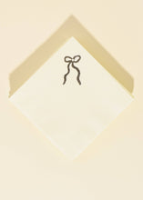 Load image into Gallery viewer, Winter Coquette Silver Bow Cocktail Paper Beverage Napkin - Set of 20