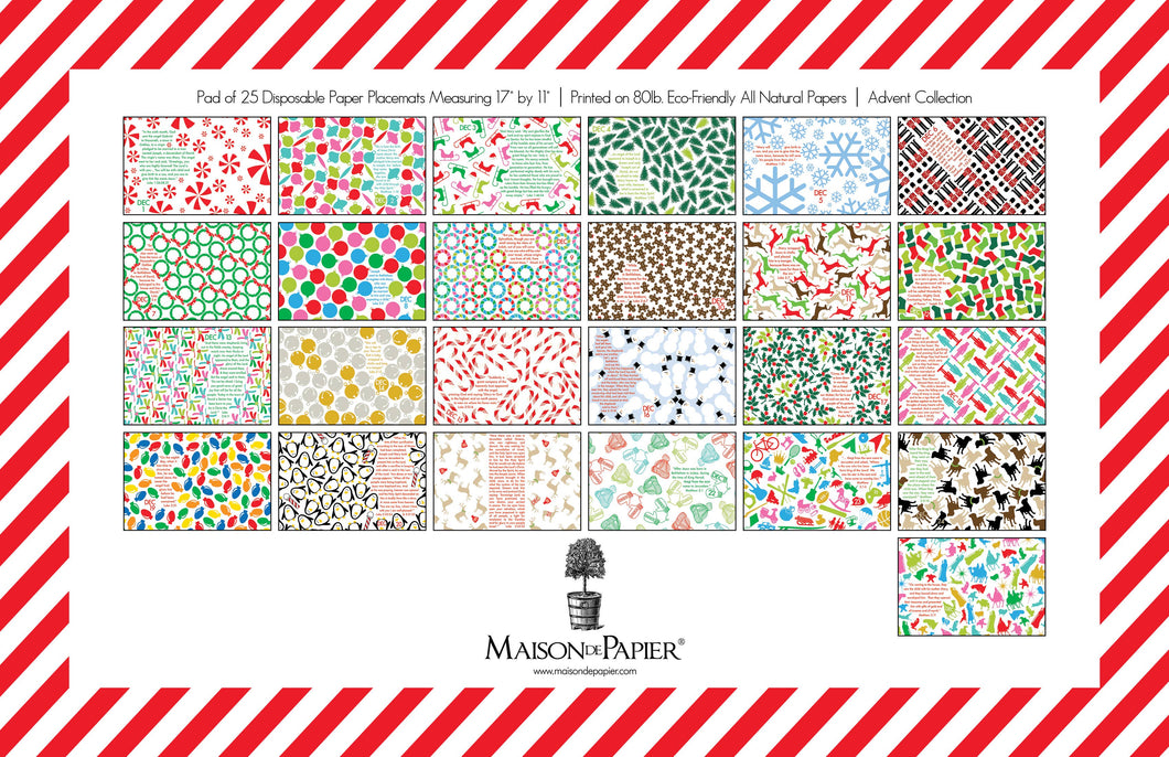 Christmas Advent Placemats 