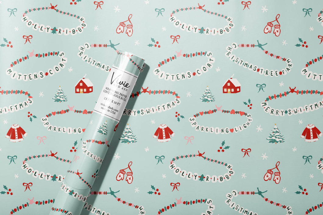 Blue Merry Swiftmas Wrapping Paper Roll 