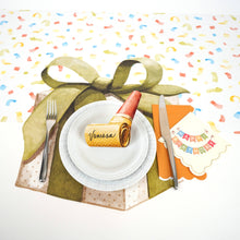 Load image into Gallery viewer, Beautiful Gift Paper Placemat - Green Bow