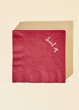 Load image into Gallery viewer, Burgundy Drink Up Cocktail Paper Beverage Napkin - Set of 20