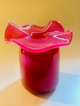 Load image into Gallery viewer, Ruffle Bud vase: Pink / Blown Glass / 5”x4”