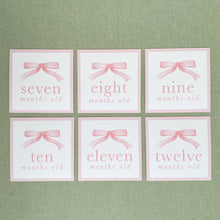 Load image into Gallery viewer, Pink Bow Milestone Cards