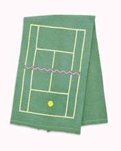 Load image into Gallery viewer, Tennis Time Embroidered Tea Towel