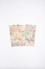 Load image into Gallery viewer, Hand-Marbled Scallop Waste Bin / Storage Bin in Multicolor