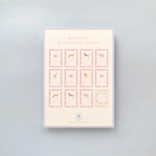 Load image into Gallery viewer, Pink Pastel Animal Milestone Cards