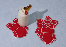 Load image into Gallery viewer, Red Swimsuit Cocktail Napkins - Set of 4