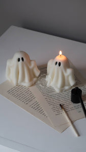 Ghost candle | Fall decor | Halloween decor : Spice pumpkin