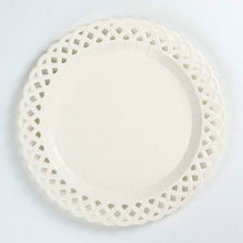 Load image into Gallery viewer, White Basketweave Dinner Paper Plates