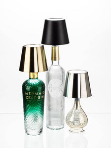 Classic Shade LED Bottle Stopper Light-5"H-Gold