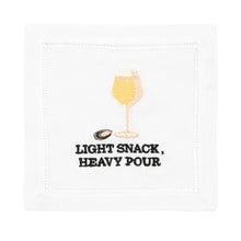 Load image into Gallery viewer, Oyster Cocktail Napkin, Light Snack Heavy Pour