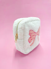 Load image into Gallery viewer, Pink Bow Teddy Cosmetic Zipper Bag - Small