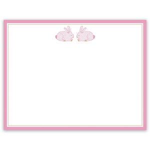 Pink Herend Bunny Stationery Set