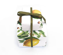 Load image into Gallery viewer, Lemon Gift Wrap – Citrus Lemon Illustrated Wrapping Paper