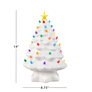 14" Nostalgic Tree - White