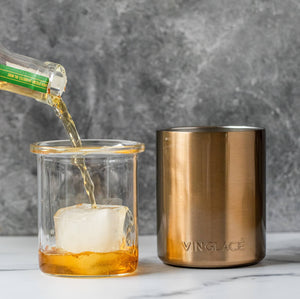 Copper Glass Lined Whiskey Low Ball