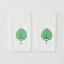 Load image into Gallery viewer, Meg Braff Fan Powder Bath Towels (pair)