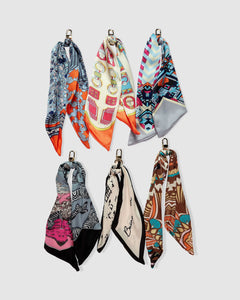 Kiki Bag Scarf Key Ring - Assorted Colors