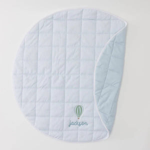 Tummy Time Mat - Light Blue Stripe