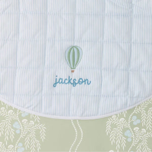 Tummy Time Mat - Light Blue Stripe