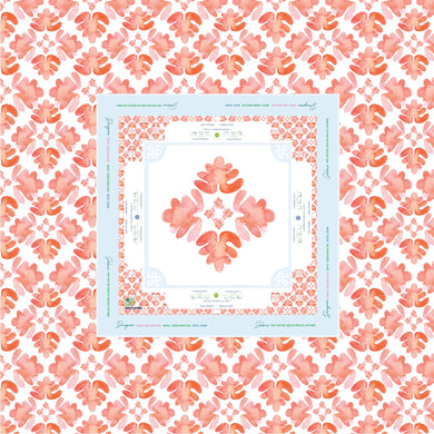 Pop of Poppy Instructional Mahjong Tablecloth