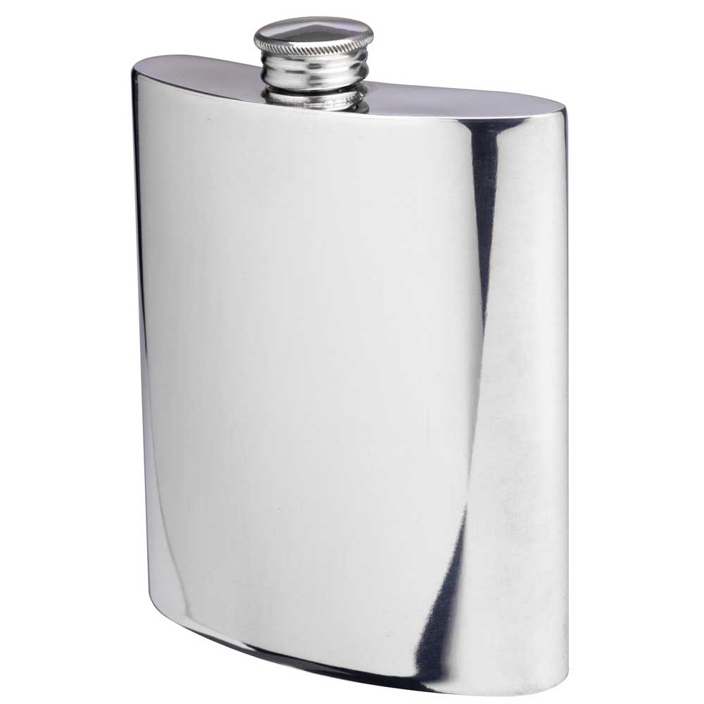 Pewter Hip Flask, 6 oz.