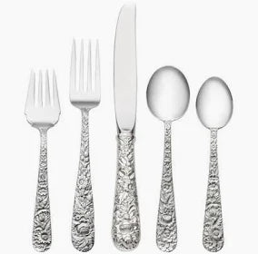 Repousee sterling flatware