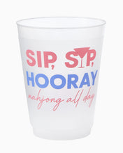 Load image into Gallery viewer, Sip Sip Hooray Frosted Cups