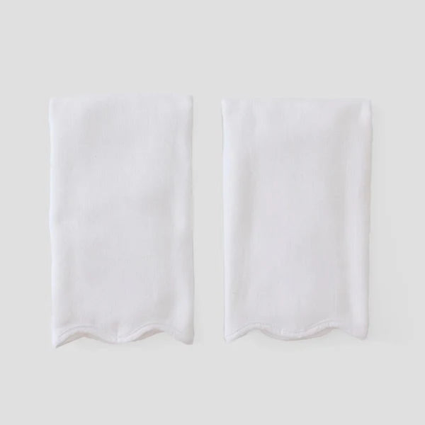 Scallop Powder Bath Towels (Pair)