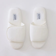 Load image into Gallery viewer, Adjustable Slippers - White on White