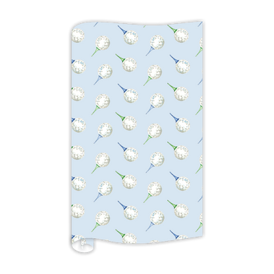 Handpainted Golf Balls Blue and Green Pattern Wrapping Paper