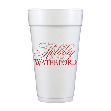 Holiday Crystal Foam Cups - Christmas