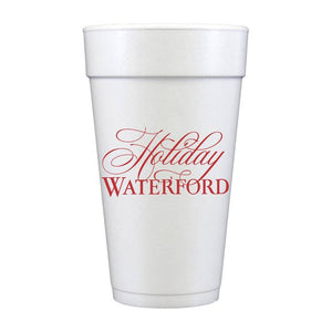 Holiday Crystal Foam Cups - Christmas