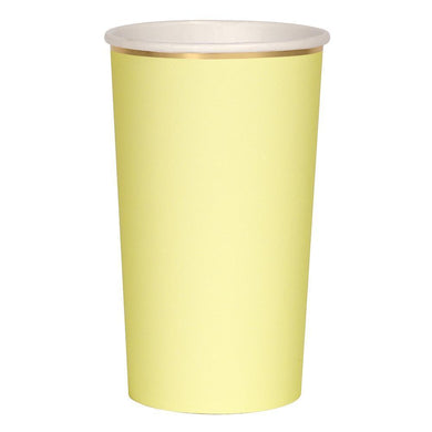 Pale Yellow Highball Cups - Set of 8