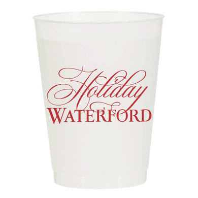 Holiday Crystal Christmas Frosted Cups- Christmas: Pack of 6