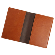 Load image into Gallery viewer, Cognac Leather Passport Cover with Dark Brown Lining