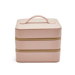 Leah Travel Cosmetic Case - Pale Pink