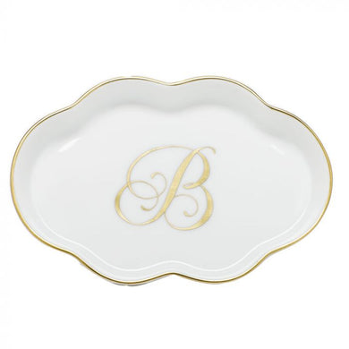 Scalloped Tray With Monogram