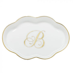 Scalloped Tray With Monogram