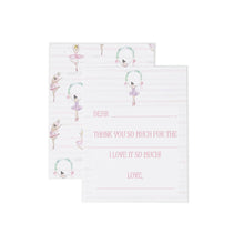 Load image into Gallery viewer, Children&#39;s Ballerina Thank You Notecards