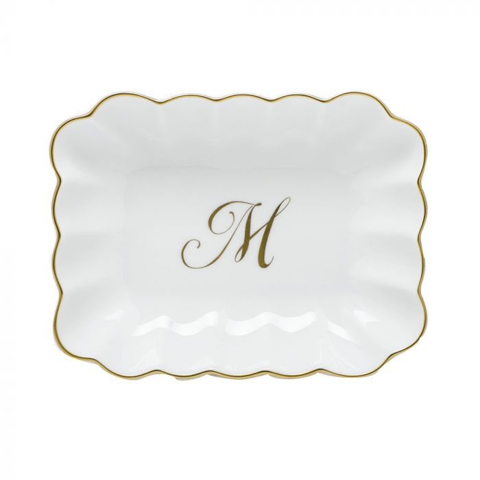 Oblong Dish with Monogram