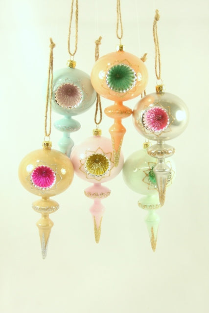 Indent Spindles Pastel Ornament - Assorted Colors