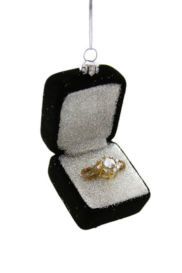 Engagement Ring Ornament - Black