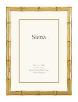 Cast Metal Bamboo Siena Silverplate Frame, Gold