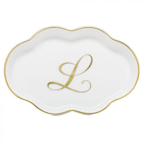 Scalloped Tray With Monogram