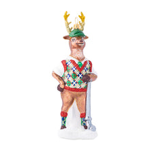 Load image into Gallery viewer, Country Estates Comet the Golfer Reindeer Glass Ornament