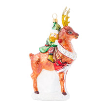 Load image into Gallery viewer, Country Estates Dancer Reindeer Glass Ornament