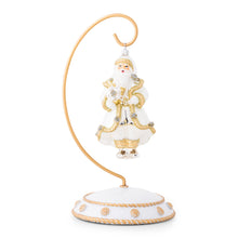 Load image into Gallery viewer, Berry &amp; Thread Silver/Gold Santa Glass Ornament