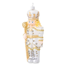 Load image into Gallery viewer, Berry &amp; Thread Gold/Silver Nutcracker Glass Orn