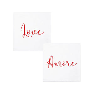 Papersoft Napkins Love/Amore Cocktail Napkins (Pack of 20)